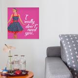 Placa Quadrada em Acrílico Pin Up - 0,20 x 0,20 - Dont - Duhelu