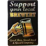 Placa Refletiva 3d De Metal Support Your Local Brewedy - Versare anos dourados