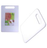 Placa Tabua de Corte Carne Branca 43x27x0,5cm Com Alça Plastica - Fu xing