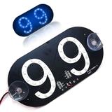 Placa Veicular 99 Pop Letreiro Luminoso 30 Leds Suporte Fixação Vidro Azul - Aquiébarato