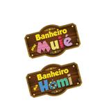 Placas para Banheiro - c/ 2 unid. - Kaixote