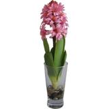 Planta artificial com vaso de vidro - 29 cm - Btc decor