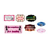 Plaquinhas Divertidas Paris 7 unidades Duster - Festabox