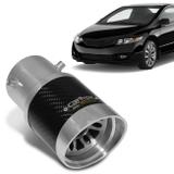 Ponteira de Escapamento Carbox Racing Honda New Civic 2007 a 2011 Extreme Turbo Carbono Alumínio
