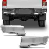 Ponteira Para-Choque Traseiro Toyota Hilux 2016 2017 2018 2019 Polaina Aço Cromado - Bepo