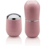 Porta Algodão/ Cotonete + Porta Escova Banheiro Rosa - Ou