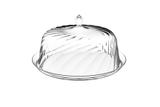 Porta Bolo 30 Cm Cristal Transparente Boleira Marca Crippa