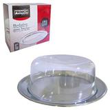 Porta Bolo Boleira Inox Com Tampa Acrílica Sobremesas (REF: NXN- 11.0025) - Primor