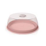 Porta Bolo com Tampa Rosa Acrílico Boleira Plus - Uz