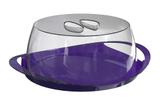 Porta Bolo Roxo com tampa Transparente em Poliestireno UZ167-RX - UZ Utilidades