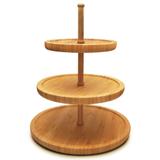 Porta bolo Stand Cake em bambu Triplo - Tyft