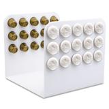 Porta Cápsula Acrílico - Compatível com Cápsulas Nespresso - Branco - 30 un.