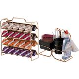 Porta Cápsulas de Café Organizador Sachês Adoçante - Rosé Gold - Future