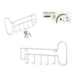 Porta Chave Aramado Com 5 Ganchos Modelo Chave 23,5X10,5Cm - Passerini