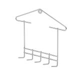 Porta chaves casinha com 5 ganchos cromado Cód. 5245 - Mm passerini ltda