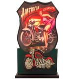 Porta Chaves Com Porta Motocicleta Vermelha - Versare anos dourados