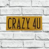 Porta Chaves Decorativo Metal Crazy For You Amarelo 10x25cm - Maisaz