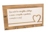 Porta Chaves e Cartas Paz em Familia - Make laser