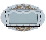 Porta Chaves e Correspondência Oval Branco com Espelho - Crie casa