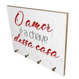 Porta Chaves Prolab Gift Amor É A Chave Branco