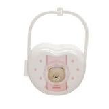 Porta chupeta ursinha plasutil rosa