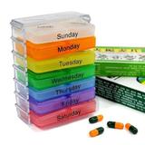 Porta Comprimidos Semanal Caixa De Medicamentos Comprimidos E Suplementos Com 28 Divisórias - Kangur