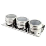 Porta Condimento Magnético em Aço Inox - Facibom