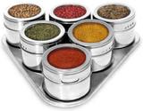 Porta Condimento Magnético Visor Aço Inox Imã Pimenta Sal - Unica
