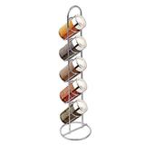 Porta Condimentos 5 Potes De Vidro Suporte Cromado Art House (REF:Bs 1487)