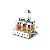 Porta Condimentos Brinox Parma com 7 Peças em aço inox