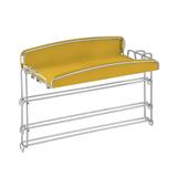 Porta Condimentos e Rolos Aéreo 2488 Inox e Amarelo Masutti Copat