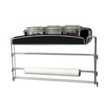 Porta Condimentos e Rolos Aéreo 2488 Inox e Preto Masutti Copat