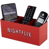 Porta Controle Remoto Caixa Organizadora Nightflix Vermelha - Gton