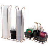 Porta Copos Descartáveis Organizador de Sachês - Rosé Gold - Future