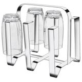 Porta Copos Em Aço Inox Para 6 Copos Mak Inox. - Mak-inox