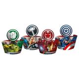 Porta Cupcake Wrapper com Enfeite Os Vingadores - A Era de Ultron - c/ 12 unid. - Regina festas