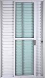 Porta de Alumínio de Correr Balcão 3 Folhas 2,10 x 1,20 Linha 25 Com Chave Cor Branco - Linha all soft