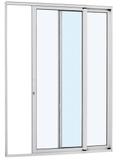 Porta de Correr Alumínio 2 Folhas Esmaltada Alumifort 216.5cmx160.5cmx8.7cm Sasazaki Branco