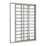 Porta de Correr Divisão Horizontal Alumínio 216 x 200 x 12,5 cm 3 Folhas Direita Alumifort Sasazaki