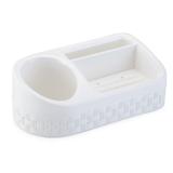 Porta Detergente Plástico Rattan com Base Branco 43x42x42cm - Nitron