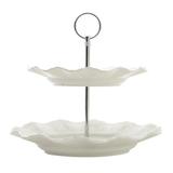 Porta Doce 2 Andares Redondo Branco Princess 25,4 cm - Lyor