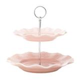Porta Doce 2 Andares Redondo Rosa Princess 25,4 cm - Lyor
