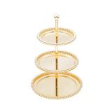 Porta Doces 3 Andares De Zamac Balls Dourado 11/13/16X24,5Cm - 3818 - Lyor
