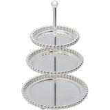 Porta Doces com 3 Andares de Zamac Prata Balls 3755 Lyor