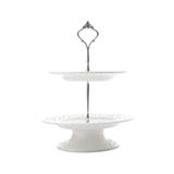 Porta Doces, Suporte 30cm De Porcelana 2 Andares Bon Gourmet - R1377