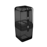 Porta escova com tampa cube - fum Cód.7763 - Coza utilidade plástica ltda