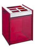 Porta Escova/Creme Dental - Quadrata - Vermelho - Brinox