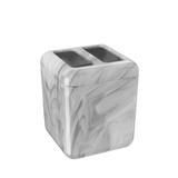 Porta Escova Cube Mármore Branco Coza - Brinox