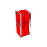 Porta Escova de Dentes com Tampa Quadrado Vermelho - Formacril