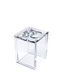 Porta Escova Quadrado Cristal Base - Eurocril